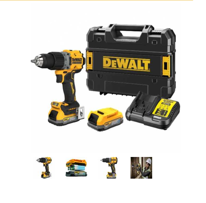 Шуруповерт акумуляторний DeWalt DCD800E2T